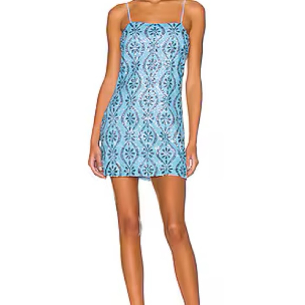 Free People Light Blue Sequin Dress